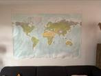 Wereldkaart op Canvas 200x140 cm, Ophalen of Verzenden