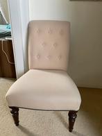 Stoel fauteuil stof/hout lage zit, Huis en Inrichting, Fauteuils, Ophalen, Zo goed als nieuw