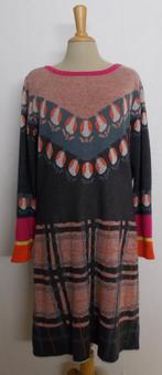Fijn gebreide aparte mooie knitwear print jurk van Didi! L, Bruin, Verzenden, Maat 42/44 (L), Zo goed als nieuw