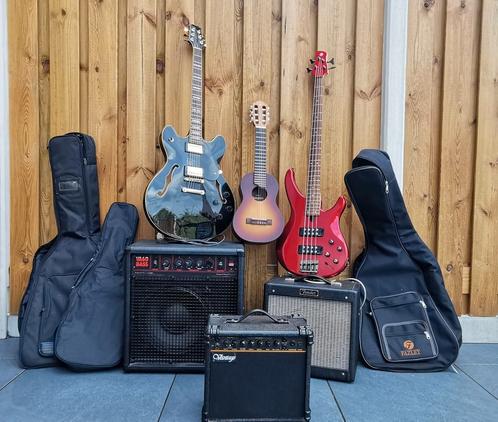 Te koop Elektrische gitaar, Guitalele en versterkers, Muziek en Instrumenten, Snaarinstrumenten | Gitaren | Elektrisch, Zo goed als nieuw