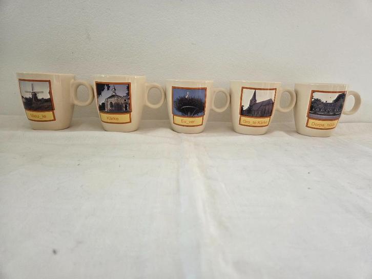 Drenthe Nijeveen supermarktactie C1000 C-1000 8x mok beker, Verzamelen, Supermarktacties, C1000, Ophalen of Verzenden