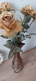 Vaas met gouden kunstbloemen, Ophalen, Overige kleuren, Minder dan 50 cm, Glas