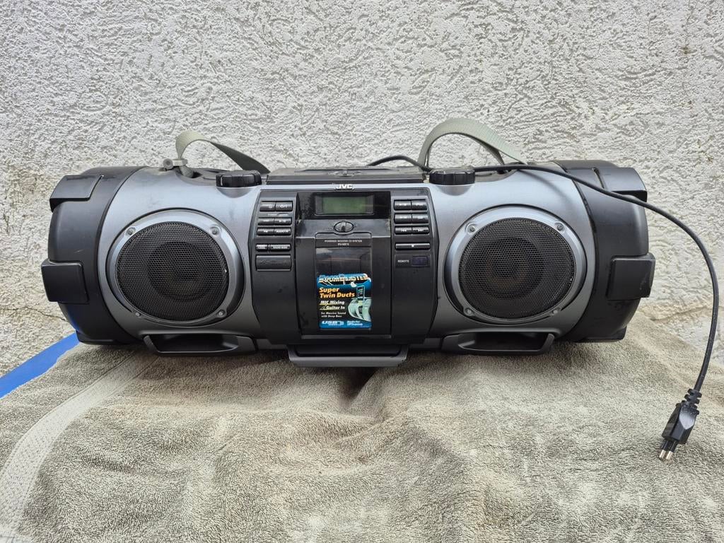 JVC Kaboom RV-NB70B Ghettoblaster met CD, Audio, Tv en Foto, Radio's, Gebruikt, Radio, Met cd-speler, Ophalen of Verzenden