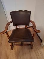 Prachtige vintage Artifort stoel/fauteuil, hout/leder, Huis en Inrichting, Fauteuils, Ophalen, Hout, 50 tot 75 cm