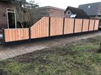 Hout beton schutting Actie, Tuin en Terras, Nieuw, 6 meter of meer, Hout, 1 tot 2 meter