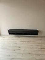 Meubella zwevend tv meubel dubbel mat zwart, Huis en Inrichting, Ophalen, Gebruikt, 25 tot 50 cm, Minder dan 100 cm