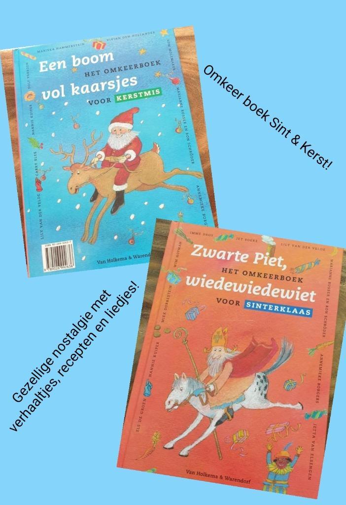 Sint & Kerst kinderboeken, 1 omkeerboek Sint/Kerst mooi gaaf, Diversen, Sinterklaas, Ophalen of Verzenden
