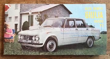 Folder Alfa Romeo Giulia 1600 Ti  (1963) beschikbaar voor biedingen