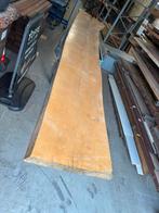 Massief Eiken Boomstamblad - 500cm Lang, 6.5cm Dik, Doe-het-zelf en Verbouw, Hout en Planken, Ophalen, Eiken, Nieuw, Plank