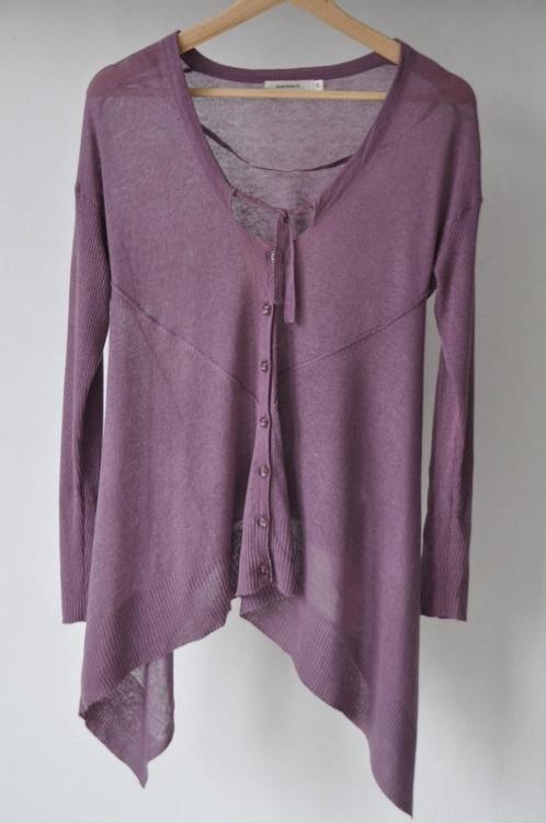 Sandwich vest maat S licht aubergine linnen/viscose A-lijn, Kleding | Dames, Truien en Vesten, Zo goed als nieuw, Maat 36 (S)
