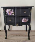Ladekastje met bloemen, Huis en Inrichting, Kasten | Ladekasten, Ophalen, Minder dan 50 cm, Gebruikt, Vintage