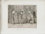 Louis Charles Hora Siccama ets "Mes Rosiers en Hiver", 2x, Antiek en Kunst, Kunst | Etsen en Gravures, Ophalen
