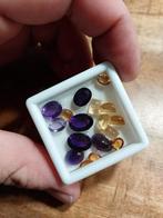Amethist en citrien a mix, Verzamelen, Mineralen en Fossielen, Ophalen of Verzenden