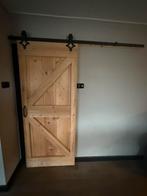 Steigerhout schuifdeur, 80 tot 100 cm, Binnendeur, Ophalen of Verzenden, Zo goed als nieuw