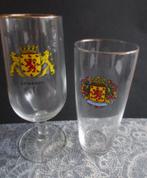 2 glazen met het wapen van Schoorl à 1,00, Ophalen of Verzenden, Zo goed als nieuw, Bierglas