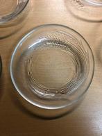 6 Vintage glazen tarwe/weed dessertbordjes, Onbekend, Ophalen of Verzenden, Glas, Zo goed als nieuw