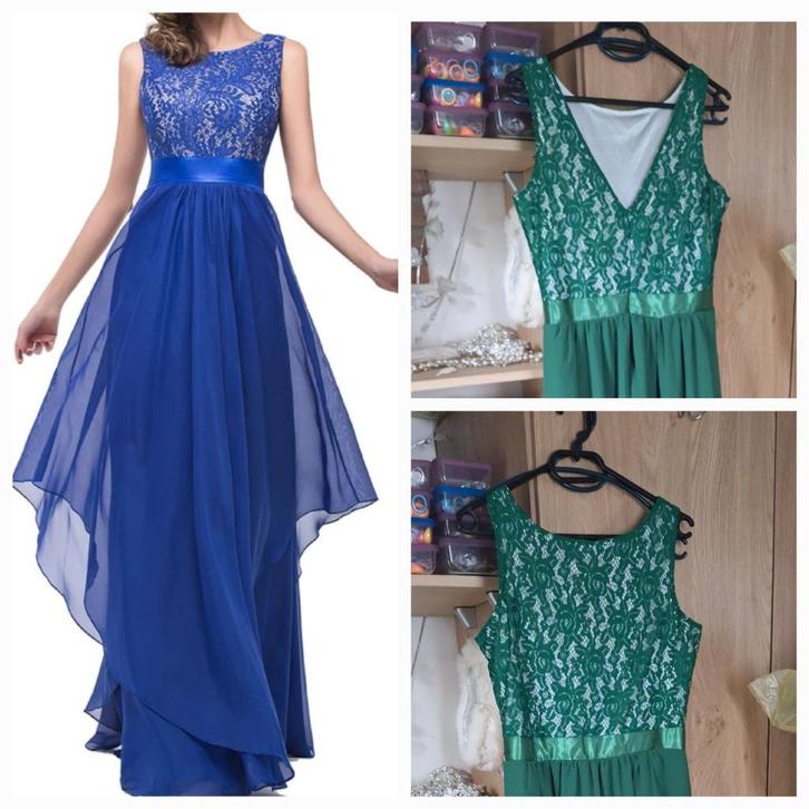 nieuwe galajurk maat 38 groen (1), Kleding | Dames, Gelegenheidskleding, Nieuw, Galajurk, Maat 38/40 (M), Groen, Ophalen of Verzenden