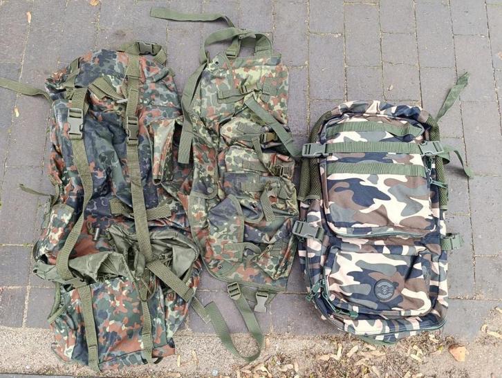 Camouflage Tassen - Rugzak, Pouch & Draagtas - !! Z.G.A.N !!, Sieraden, Tassen en Uiterlijk, Tassen | Rugtassen, Zo goed als nieuw