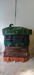 Vintage koffer koffers jaren 50, 60, 70, Sieraden, Tassen en Uiterlijk, Koffers, Ophalen of Verzenden, Zo goed als nieuw, Leer