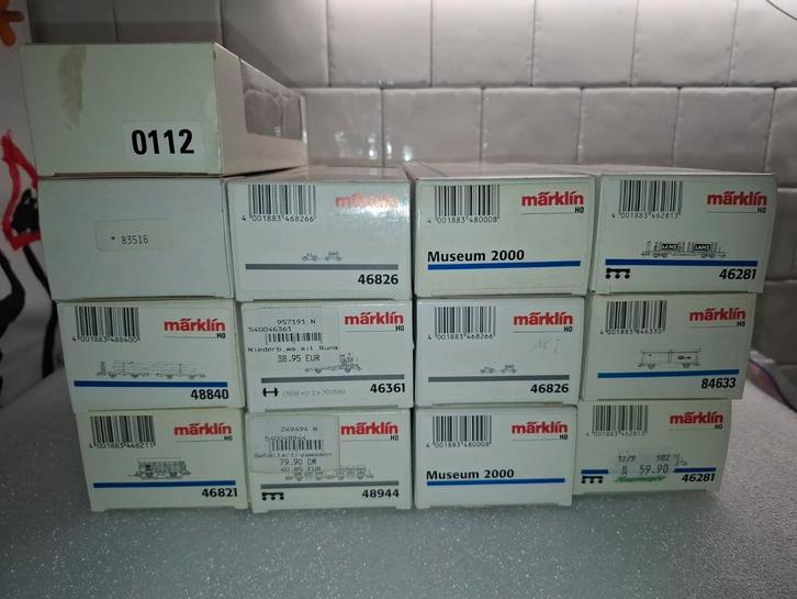 Grote goederen wagon lege doosjes, Hobby en Vrije tijd, Modeltreinen | H0, Zo goed als nieuw, Wagon, Wisselstroom, Märklin, Ophalen of Verzenden