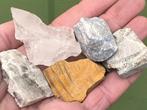 Verzameling mineralen septarie Rozenkwarts tijgeroog V123, Verzamelen, Mineralen en Fossielen, Ophalen of Verzenden, Mineraal