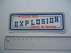 sticker oud EXPLOSION Disco drive in show retro middenmeer, Verzenden, Zo goed als nieuw, Bedrijf of Vereniging