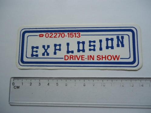 sticker oud EXPLOSION Disco drive in show retro middenmeer, Verzamelen, Stickers, Zo goed als nieuw, Bedrijf of Vereniging, Verzenden