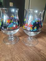 2 x duvel glas Manuel Seikritt FAKE, Verzamelen, Biermerken, Ophalen of Verzenden, Zo goed als nieuw, Glas of Glazen, Duvel