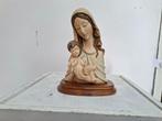 antiek beeld maria met baby christus op voet van santini, Antiek en Kunst, Ophalen of Verzenden