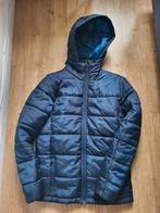 Heren gewatteerde winterjas met capuchon, Ophalen of Verzenden, Zo goed als nieuw, Maat 46 (S) of kleiner, Blauw