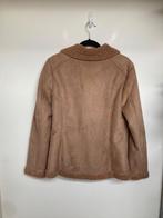 Brax Oslo teddy vegan leather korte winterjas maat 38 bruin, Info@brax.com, Bruin, Zo goed als nieuw, Brax Netherlands B.V.