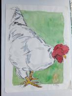 Kip Aquarel stijl Ellen Meuwese, Ophalen of Verzenden