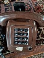 Vintage Bruine Druktoetstelefoon, Telecommunicatie, Ophalen of Verzenden, Gebruikt