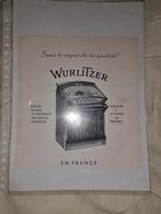 Oude reclame Wurlitzer 2500, Verzamelen, Verzenden, Zo goed als nieuw, Voor 1950, Wurlitzer