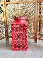 YV6279: Vintage 70s Bay Keramik Floor Ceramic Vase Bodo Mans, Overige materialen, Gebruikt, 50 tot 75 cm, Ophalen of Verzenden