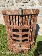 Mooie unieke marmer emaille Art-deco houtkachel, Ophalen, Gebruikt, Houtkachel, Vrijstaand