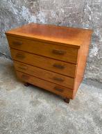 Teak Mid Century ladekast , jaren 60, 50 tot 100 cm, Minder dan 100 cm, 25 tot 50 cm, Teakhout