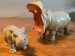 Hippotamus Nijlpaard met baby nijlpaard, Ophalen of Verzenden, Gebruikt, Wild dier, Beeldje of Figuurtje
