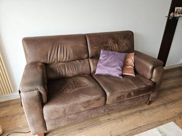 1x Microleder 2-zits bank - 165 cm breed, mogen ook apart w