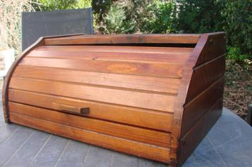 Vintage houten bureau secretaire met rolluik aangeboden beschikbaar voor biedingen