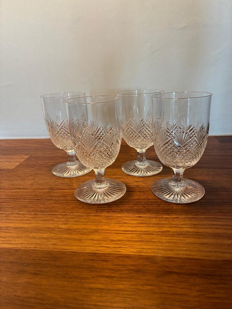 Vintage kristallen tumblerglazen – 4 stuks, Ophalen of Verzenden