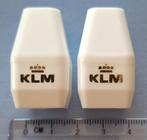 Twee KLM zout- en pepervaatjes, Ophalen of Verzenden, Gebruikt