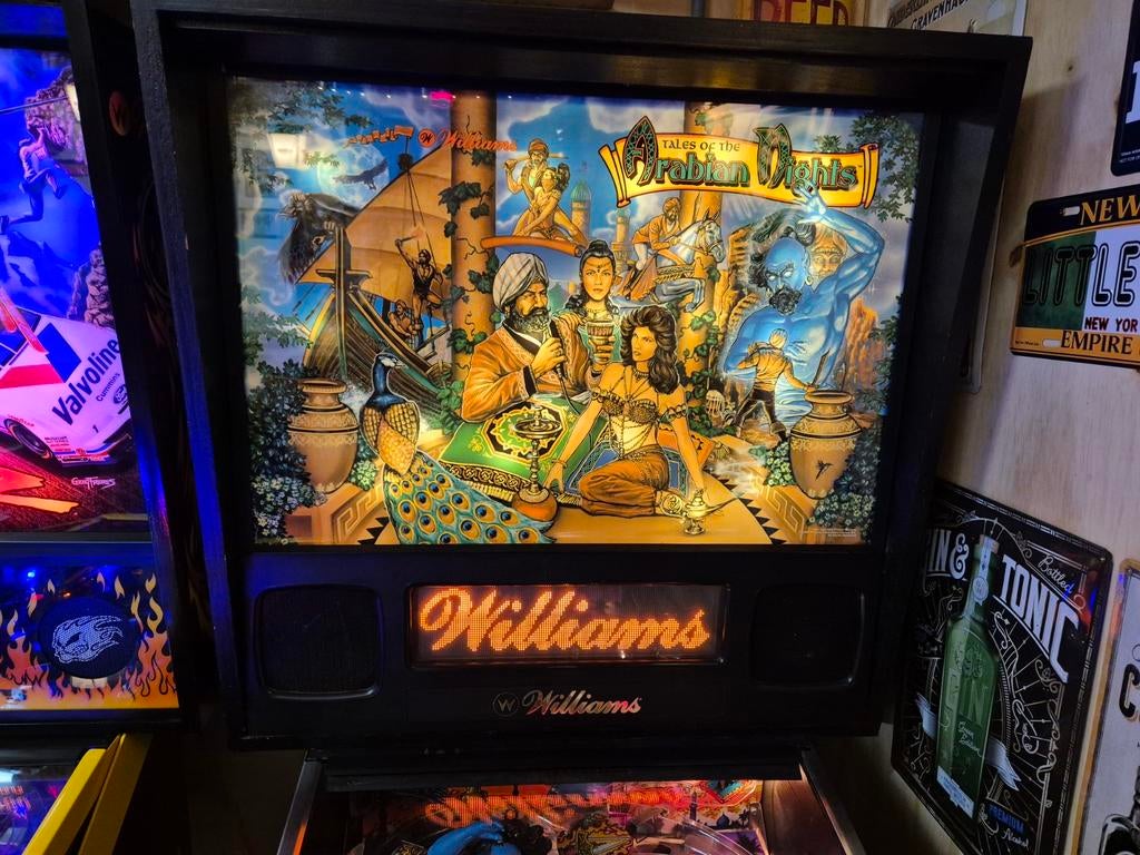 Totan Tales of the arabian nights williams flipperkast pinba, Ophalen, Gebruikt, Williams, Dot-matrix