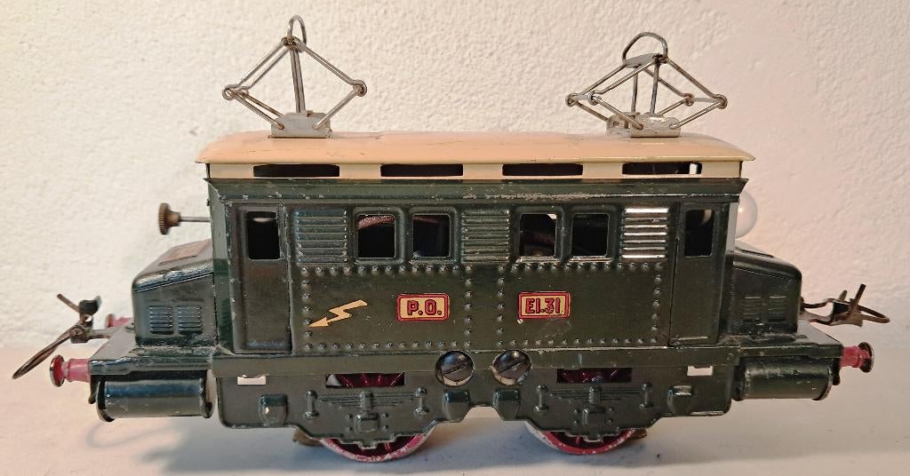 Spoor 0 Hornby France e-locomotief PO groen, Ophalen of Verzenden