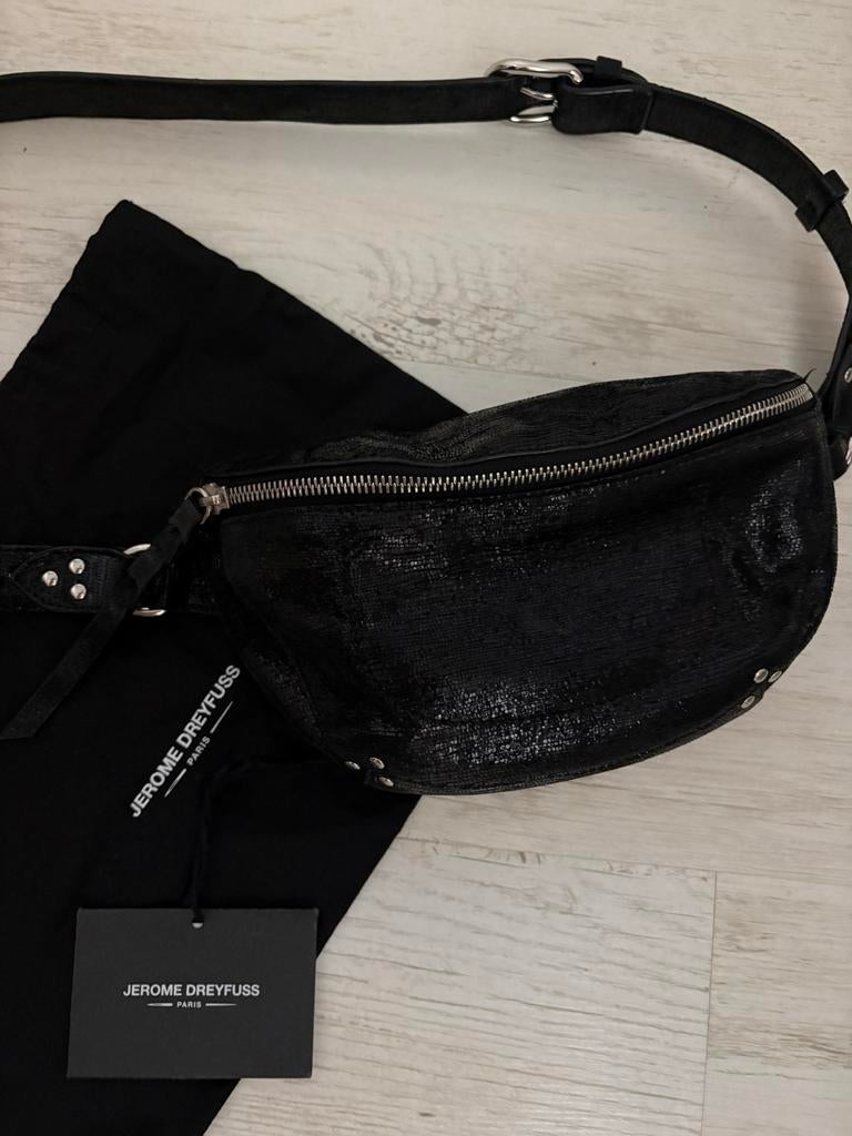 Jerome Dreyfuss Lino tasje, Sieraden, Tassen en Uiterlijk, Tassen | Damestassen, Ophalen of Verzenden, Zo goed als nieuw, Zwart