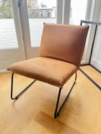 Fauteuil cognac bruin microleder, Huis en Inrichting, Ophalen, Minder dan 75 cm, Zo goed als nieuw, Stof