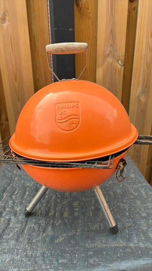 Philips barbecue diameter 30cm oranje, Ophalen, Gebruikt