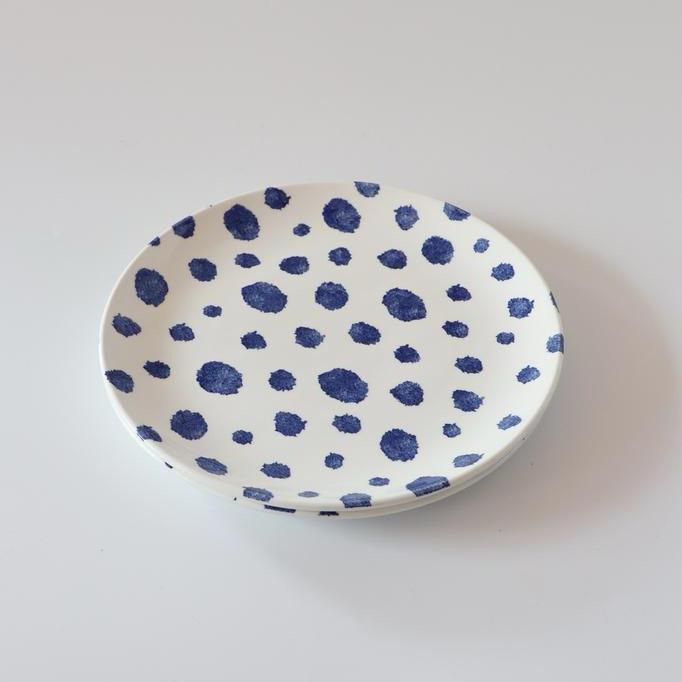 Churchill inkie blue dot lunchborden blauw vintage, Huis en Inrichting, Keuken | Servies, Zo goed als nieuw, Bord(en), Overige stijlen