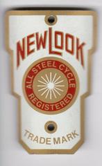 BALHOOFDPLAATJE NEW LOOK ALL STEEL REGISTERED CYCLE RIJWIEL, Verzenden, Nieuw