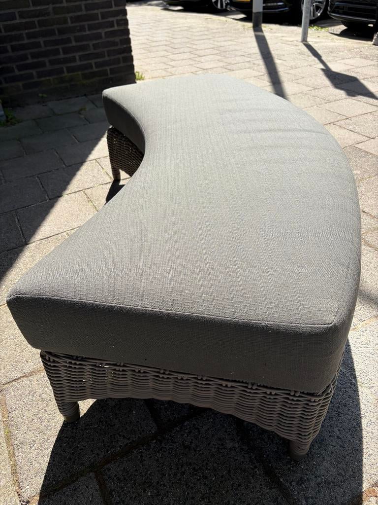 4 Seasons Outdoor Hocker/Voetenbank - Gebogen Design, Gebruikt, Hocker, Loungeset, Wicker